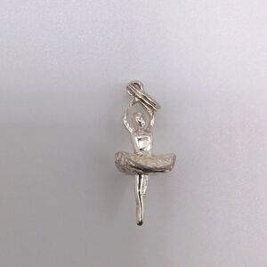Silver ballerina charm